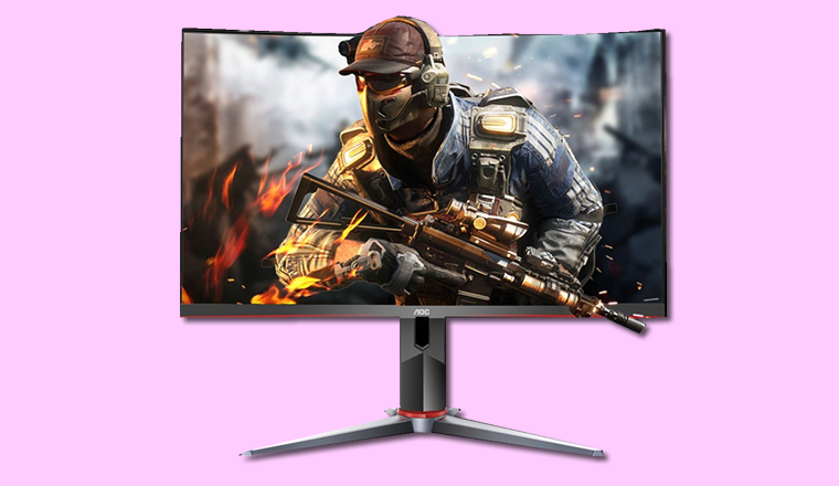 AOC27寸高清孤形顯示器，75HZ-1080P